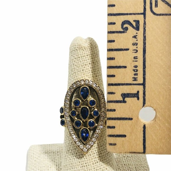 Turkish Handmade Sz 8 Jewelry 925 Sterling Silver CZ Sapphire Stone Women's Ring - Picture 4 of 6